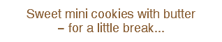 Sweet mini cookies with butter − for a little break...